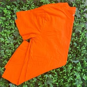 Boys size orange xlarge v neck Tshirt.